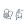Image 1 : 0.89 CTW Diamond Earrings 14K White Gold - REF-71R7K