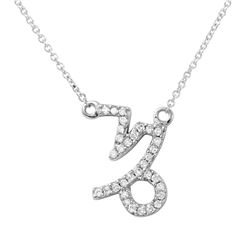 0.20 CTW Diamond Necklace 14K White Gold - REF-25M3F