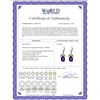 Image 2 : Genuine 13 ctw Amethyst & Peridot Earrings 14KT White Gold - REF-61F2Z