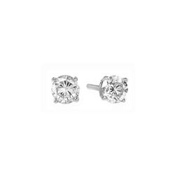 Genuine 0.50 ctw Diamond Anniversary Earrings 14KT White Gold - REF-100X2M