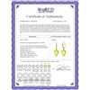 Image 2 : Genuine 18.18 ctw Lemon Quartz & Diamond Earrings 14KT Yellow Gold - REF-46F7Z