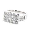 Image 1 : 2.59 CTW Princess Diamond Ring 14K White Gold - REF-321M6F