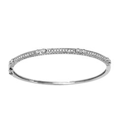 1.95 CTW Diamond Bangle 14K White Gold - REF-111H3M