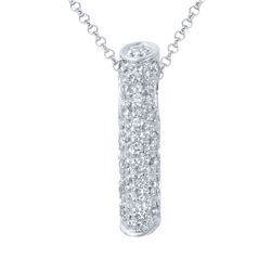 0.20 CTW Diamond Necklace 14K White Gold - REF-18X2R