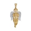 Image 1 : Mens Round Diamond Angel Cherub Charm Pendant 5/8 Cttw 10kt Yellow Gold - REF-131A5M