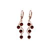 Image 1 : Genuine 4.95 ctw Garnet Earrings 14KT Rose Gold - REF-53N8R