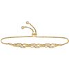 Image 1 : Womens Round Diamond Crossover Bolo Bracelet 1/6 Cttw 10kt Yellow Gold - REF-35M9H