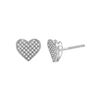 Image 1 : Womens Round Diamond Heart Cluster Earrings 1/4 Cttw 10kt White Gold - REF-15R9X