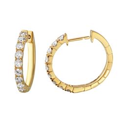 1.52 CTW Diamond Earrings 14K Yellow Gold - REF-140H8M