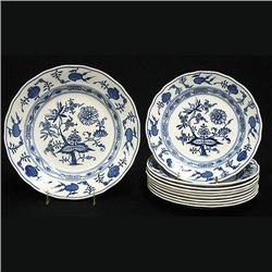 Villeroy and Boch blue onion cake set includ
