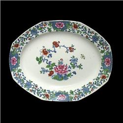 Clobbered English transfer platter; polychro
