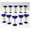 Image 1 : Set of ten 7 inch Murano hand blown stem gla