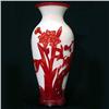 Image 2 : Pair of Peking or Cameo glass vases; ruby fl