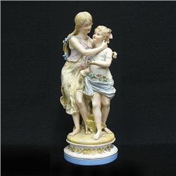 German bisque double figurine; two girls; on