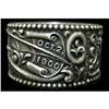 Image 2 : Sterling silver napkin ring with repousse dr