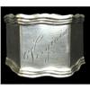 Image 1 : Sterling silver six sided napkin ring with u