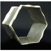 Image 2 : Sterling silver six sided napkin ring with u