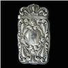 Image 2 : Sterling silver matchsafe with repousse flor