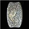 Image 1 : Sterling silver matchsafe; repousse design w