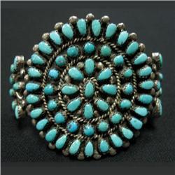 Native American sterling silver; turquoise Z