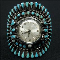 Native American sterling silver; turquoise Z
