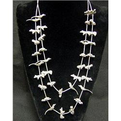 Native American sterling silver fetish neckl