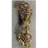 Image 2 : 14k gold ruby and sapphire drop earrings mea