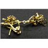 Image 3 : 14k gold ruby and sapphire drop earrings mea