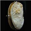 Image 2 : C.1920 10k gold carved shell cameo pin in fi