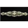 Image 1 : C.1920 14k white gold diamond filigree bar p