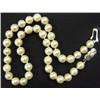 Image 1 : Cultured pearl necklace comprised of 40 pear
