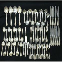 Set of Alvin sterling silver flatware  Brida