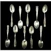 Image 1 : Set of ten sterling silver teaspoons by Geor