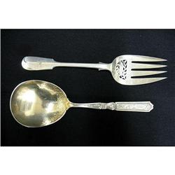 Two sterling silver flatware serving pieces 