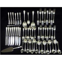 Wallace sterling silver flatware set  Grand 