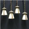 Image 1 : Set of four Arts and Crafts hanging lights; 