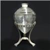 Image 1 : Apothecary jar on metal three legged stand; 