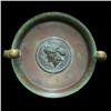 Image 2 : Bronze and copper card stand; cameo in cente