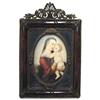 Image 1 : Miniature painting on ivory of Madonna and C