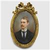 Image 1 : Miniature portrait painting of a gentleman o