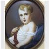 Image 2 : Miniature portrait painting of a child on iv