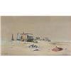 Image 1 : Elliott P. Hough watercolor beach scene; sig