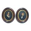 Image 1 : Prosper Brault; pair of oil on canvas portra