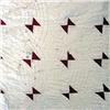 Image 2 : Patchwork quilt; hand stitched; red on white