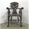 Image 3 : Two ornately carved oak chairs including arm