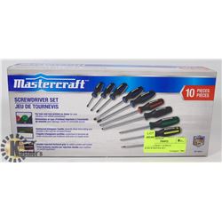 MASTERCRAFT 10 PIECE SCREWDRIVER SET