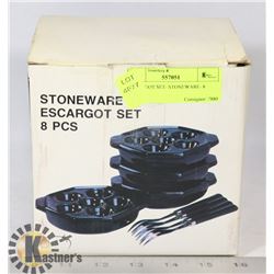 ESCARGOT SET- STONEWARE- 8 PIECES