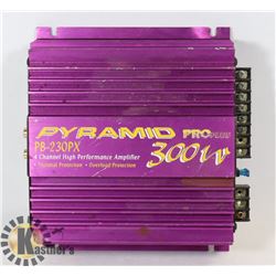 PYRAMID 300 WATTS CAR AMPLIFIER AUDIO. AUTO