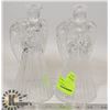 Image 1 : PAIR OF CRYSTAL ANGEL FIGURES