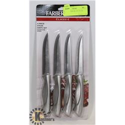 NEW FARBERWARE 4PC STEAK KNIFE SET